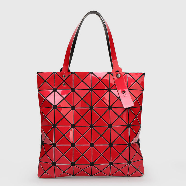 Geometrische Diamant-Umhängetasche, minimalistische, einfarbige Damenhandtasche - Purpur - image 16
