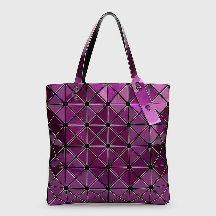 Geometrische Diamant-Umhängetasche, minimalistische, einfarbige Damenhandtasche - DunkelMagenta - image 23