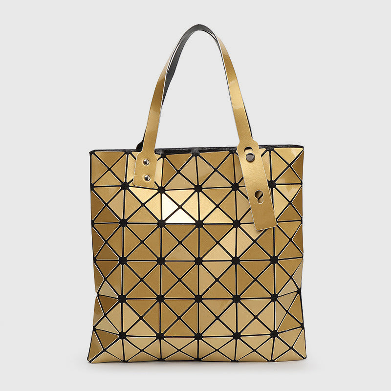 Geometrische Diamant-Umhängetasche, minimalistische, einfarbige Damenhandtasche - Dunkle Goldrute - image 24