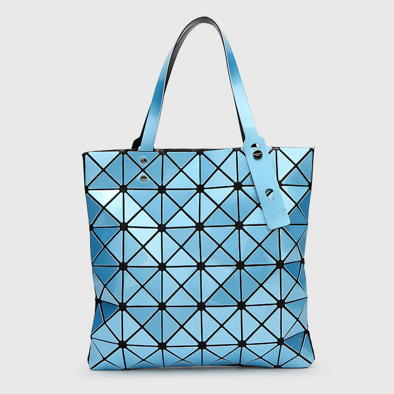 Geometrische Diamant-Umhängetasche, minimalistische, einfarbige Damenhandtasche - HellHimmelBlau - image 18