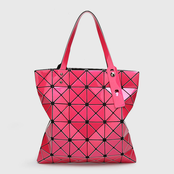 Geometrische Diamant-Umhängetasche, minimalistische, einfarbige Damenhandtasche - DeepPink - image 28