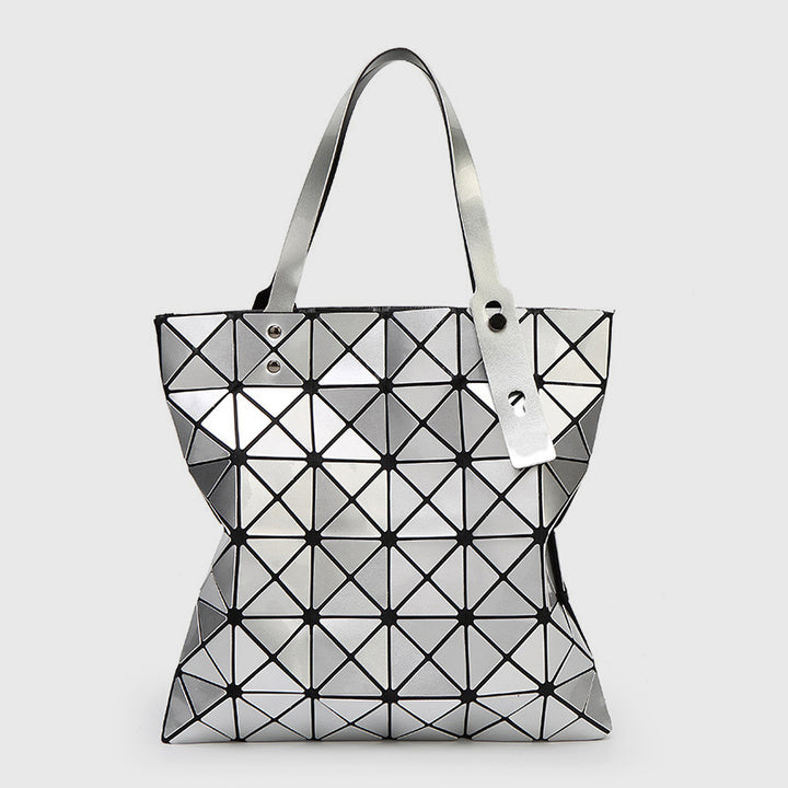 Geometrische Diamant-Umhängetasche, minimalistische, einfarbige Damenhandtasche - Hellgrau - image 1