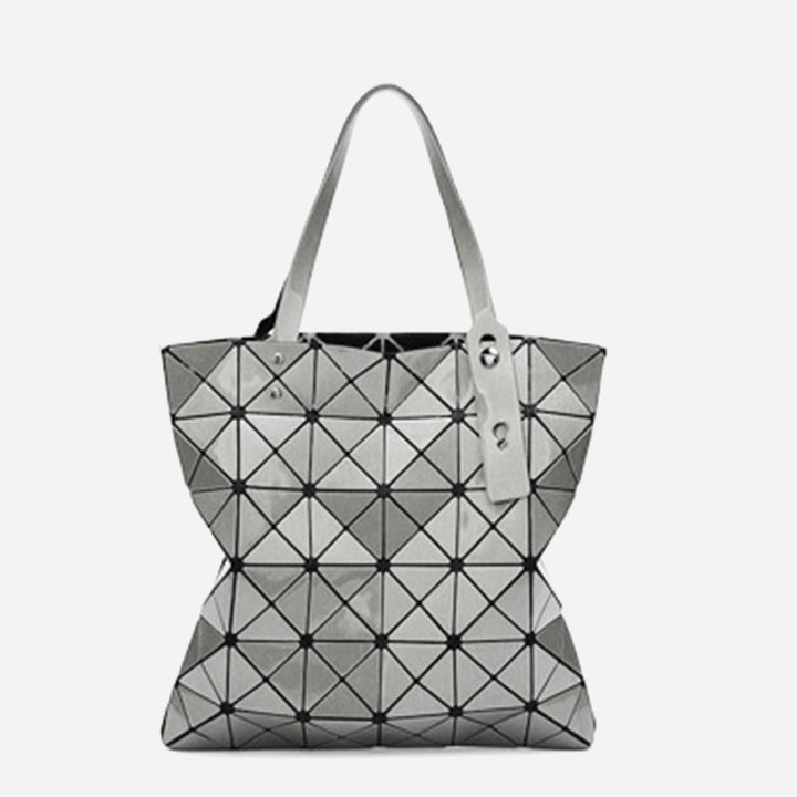 Geometrische Diamant-Umhängetasche, minimalistische, einfarbige Damenhandtasche - Silber - image 25