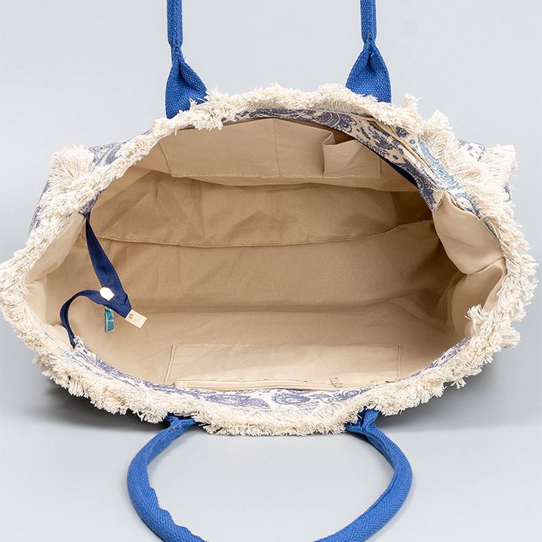 Einkaufstasche für Damen, große Kapazität, bedruckte Bohemian-Umhängetasche