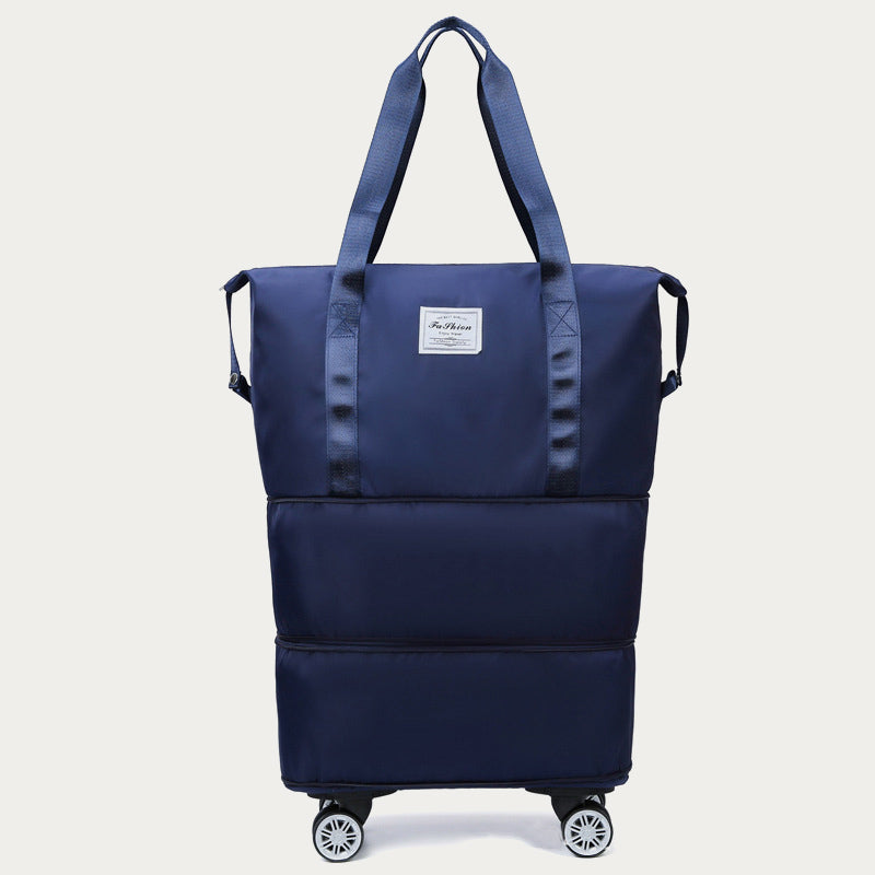 Erweiterbare Reisetasche mit abnehmbaren Rädern, große Einkaufstasche, Handtasche, Geldbörse