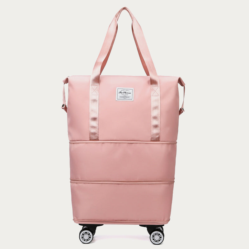 Erweiterbare Reisetasche mit abnehmbaren Rädern, große Einkaufstasche, Handtasche, Geldbörse
