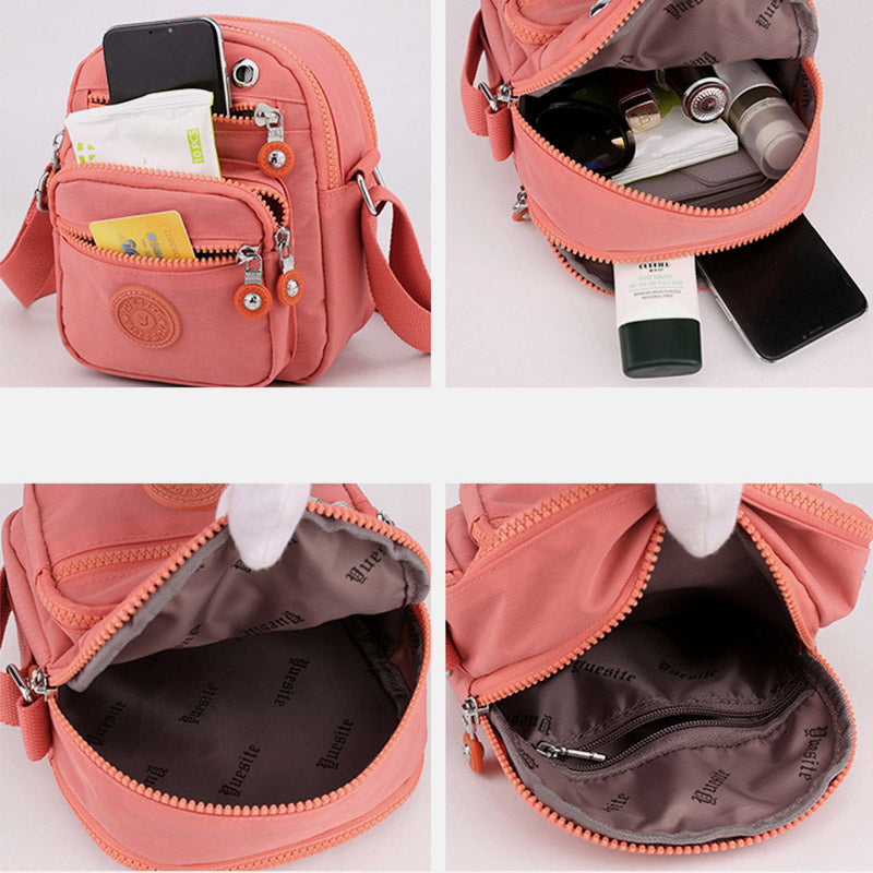 Mini-Umhängetasche für Damen, leicht, mit mehreren Taschen, Schultertasche, Geldbörse