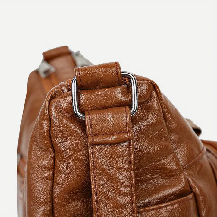 Umhängetasche für Damen, Twist-Design, schlichte Farbe, klassische Geldbörse