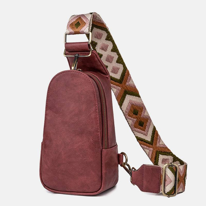 Schultertasche für Damen, leichte Einkaufstasche aus Leder mit breiten Riemen