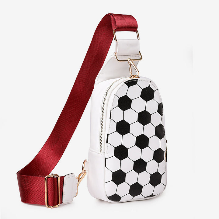 Schultertasche für Damen, Outing Sports Printing, Umhängetasche aus Leder