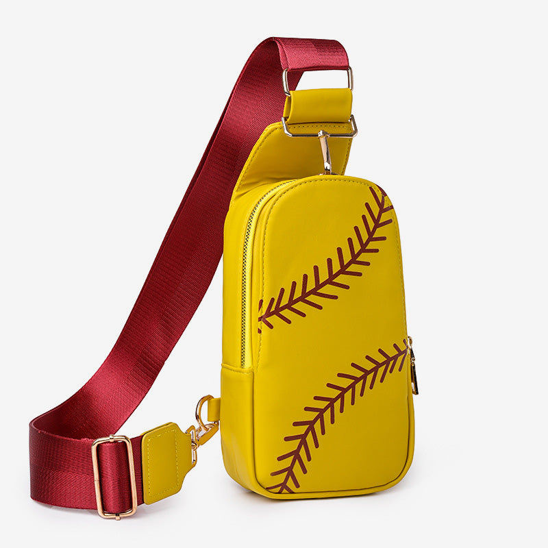 Schultertasche für Damen, Outing Sports Printing, Umhängetasche aus Leder