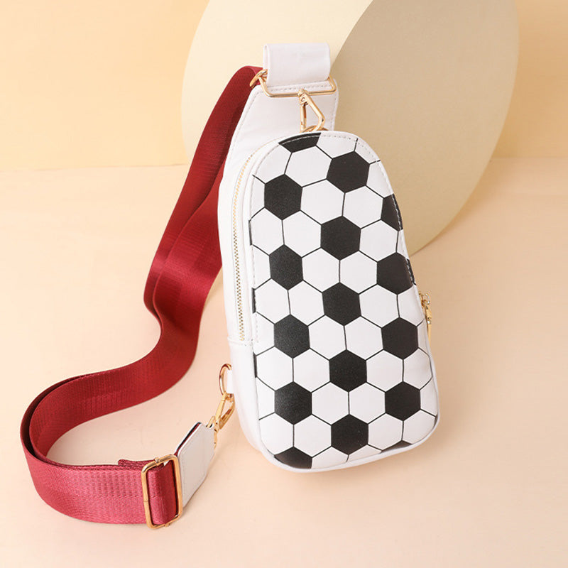 Schultertasche für Damen, Outing Sports Printing, Umhängetasche aus Leder