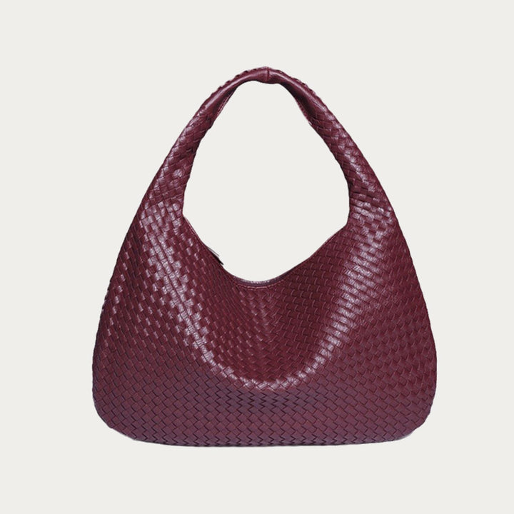 Halbmondförmige Unterarmtasche für Frauen, gewebte minimalistische Schultertasche