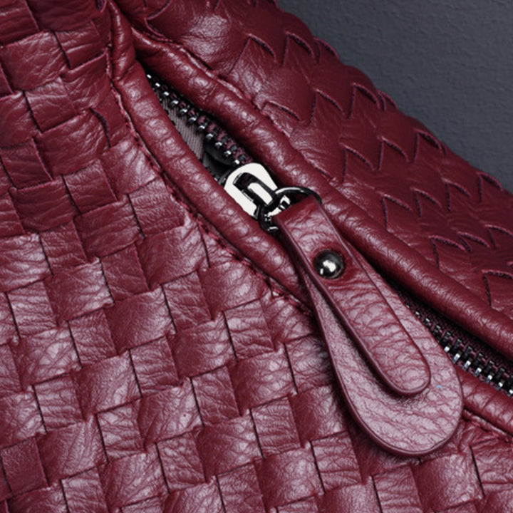 Halbmondförmige Unterarmtasche für Frauen, gewebte minimalistische Schultertasche