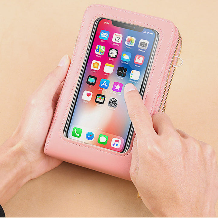 Touchscreen-Telefontasche Akkordeon Mehrere Kartensteckplätze für Frauen
