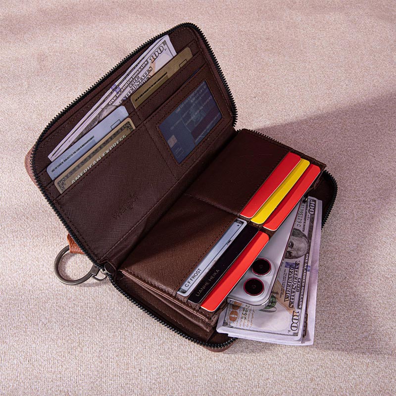 Bohemian Geldbörse Vintage Canvas Ethno-Stil Kleine Clutch für Frauen
