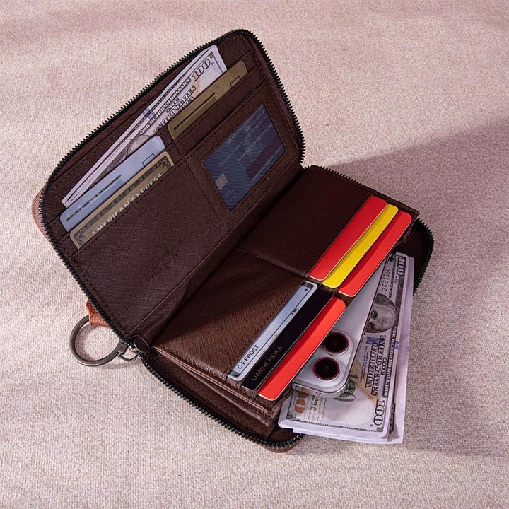 Bohemian Geldbörse Vintage Canvas Ethno-Stil Kleine Clutch für Frauen