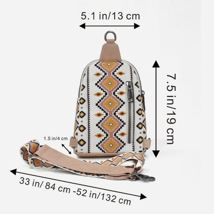Vintage Bohemian Sling Bag Ethno-Stil Umhängetasche für Frauen