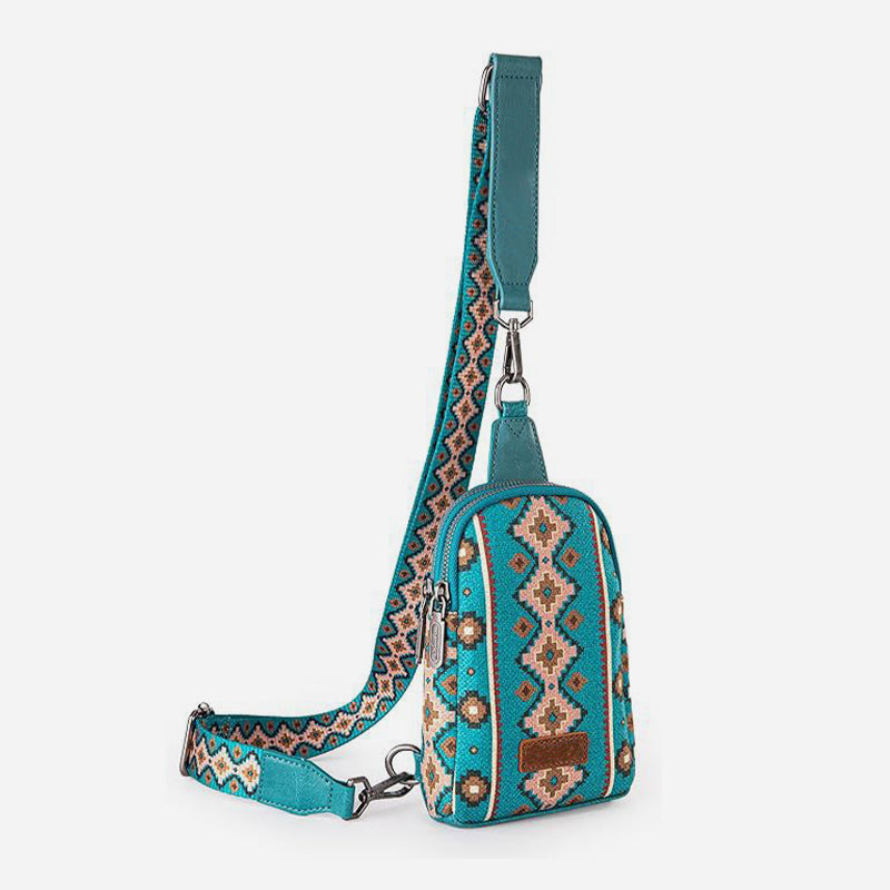 Vintage Bohemian Sling Bag Ethno-Stil Umhängetasche für Frauen