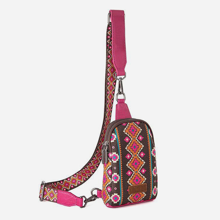 Vintage Bohemian Sling Bag Ethno-Stil Umhängetasche für Frauen