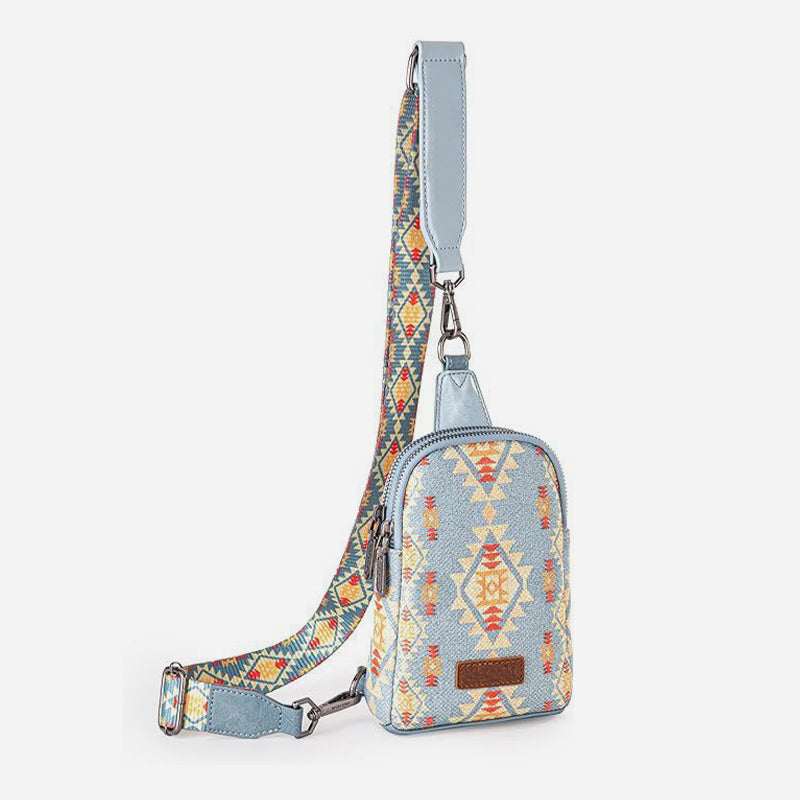 Vintage Bohemian Sling Bag Ethno-Stil Umhängetasche für Frauen