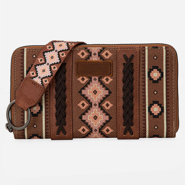 Bohemian Geldbörse Vintage Canvas Ethno-Stil Kleine Clutch für Frauen
