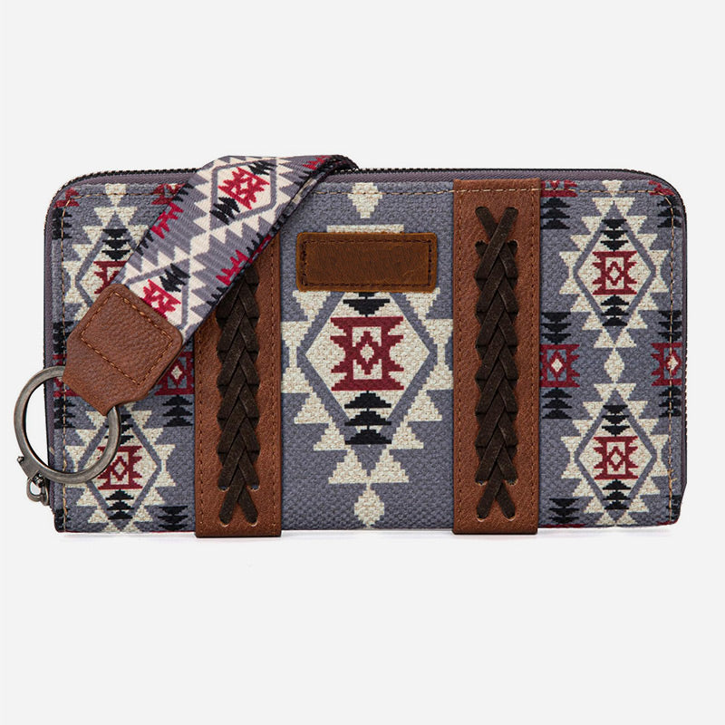 Bohemian Geldbörse Vintage Canvas Ethno-Stil Kleine Clutch für Frauen