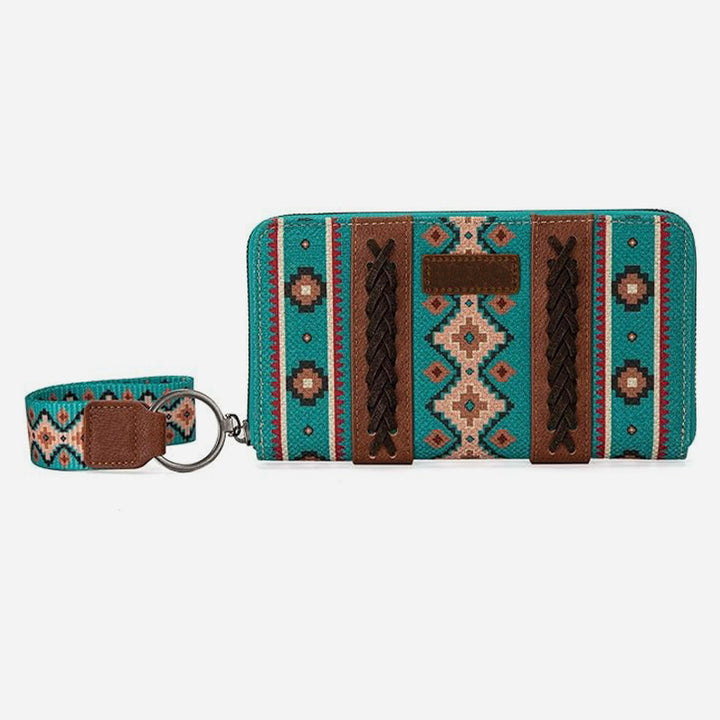 Bohemian Geldbörse Vintage Canvas Ethno-Stil Kleine Clutch für Frauen