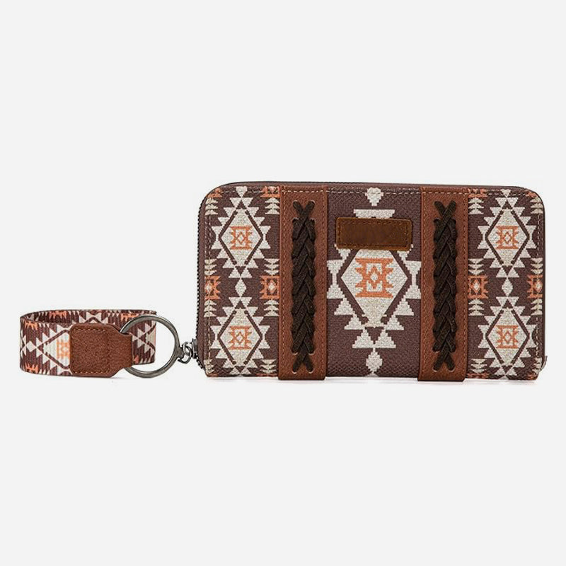 Bohemian Geldbörse Vintage Canvas Ethno-Stil Kleine Clutch für Frauen