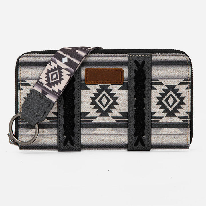 Bohemian Geldbörse Vintage Canvas Ethno-Stil Kleine Clutch für Frauen