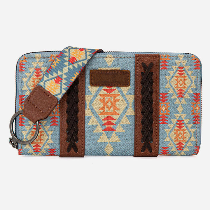 Bohemian Geldbörse Vintage Canvas Ethno-Stil Kleine Clutch für Frauen