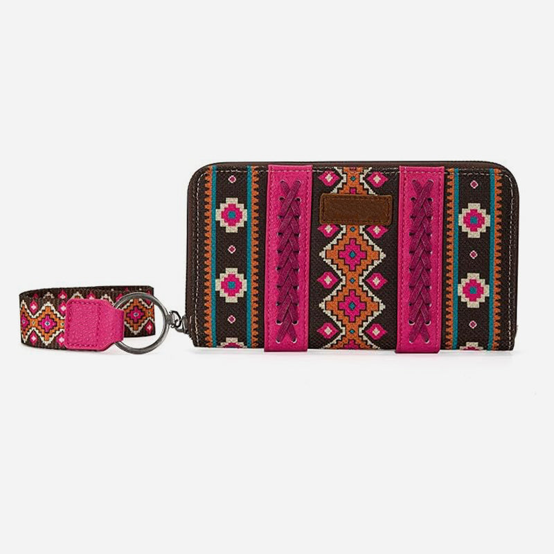 Bohemian Geldbörse Vintage Canvas Ethno-Stil Kleine Clutch für Frauen