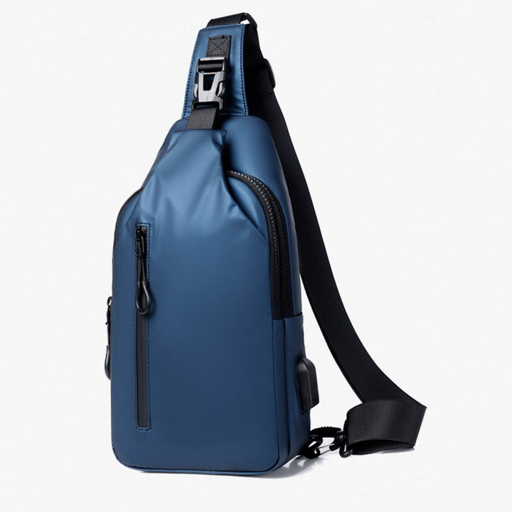 Mehrzweck-Slingbag, wasserdicht, Brusttasche für Herren mit USB-Ladegerät 