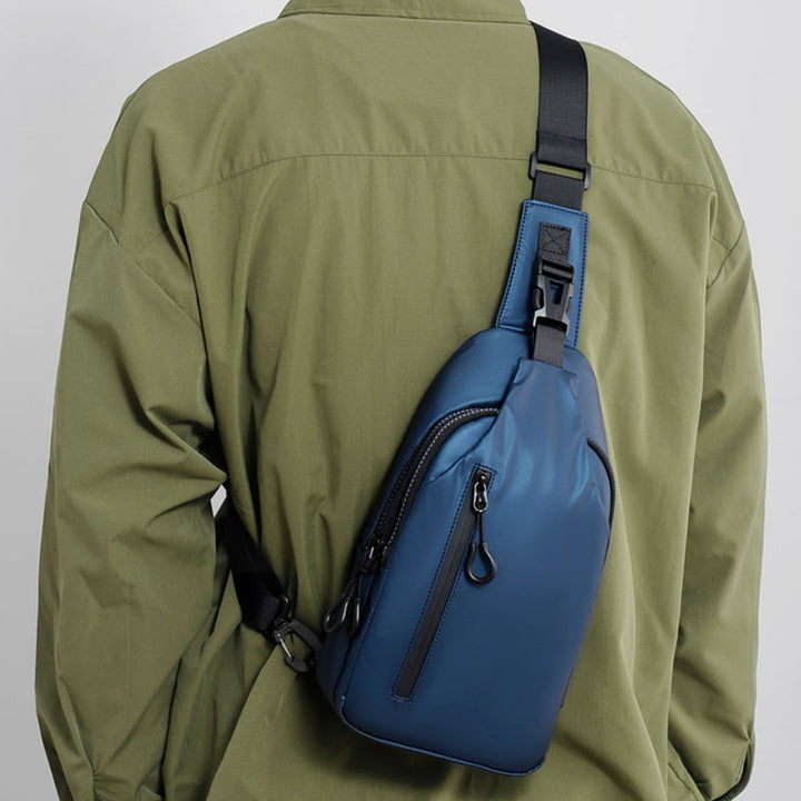 Mehrzweck-Slingbag, wasserdicht, Brusttasche für Herren mit USB-Ladegerät 