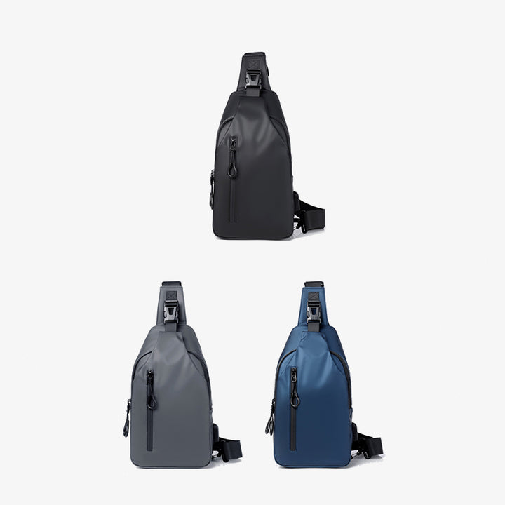 Mehrzweck-Slingbag, wasserdicht, Brusttasche für Herren mit USB-Ladegerät 