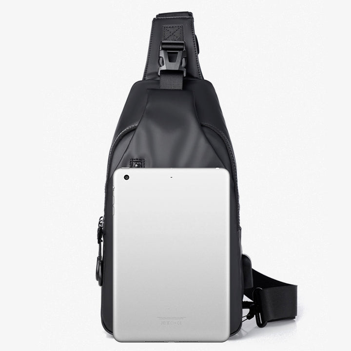 Mehrzweck-Slingbag, wasserdicht, Brusttasche für Herren mit USB-Ladegerät 