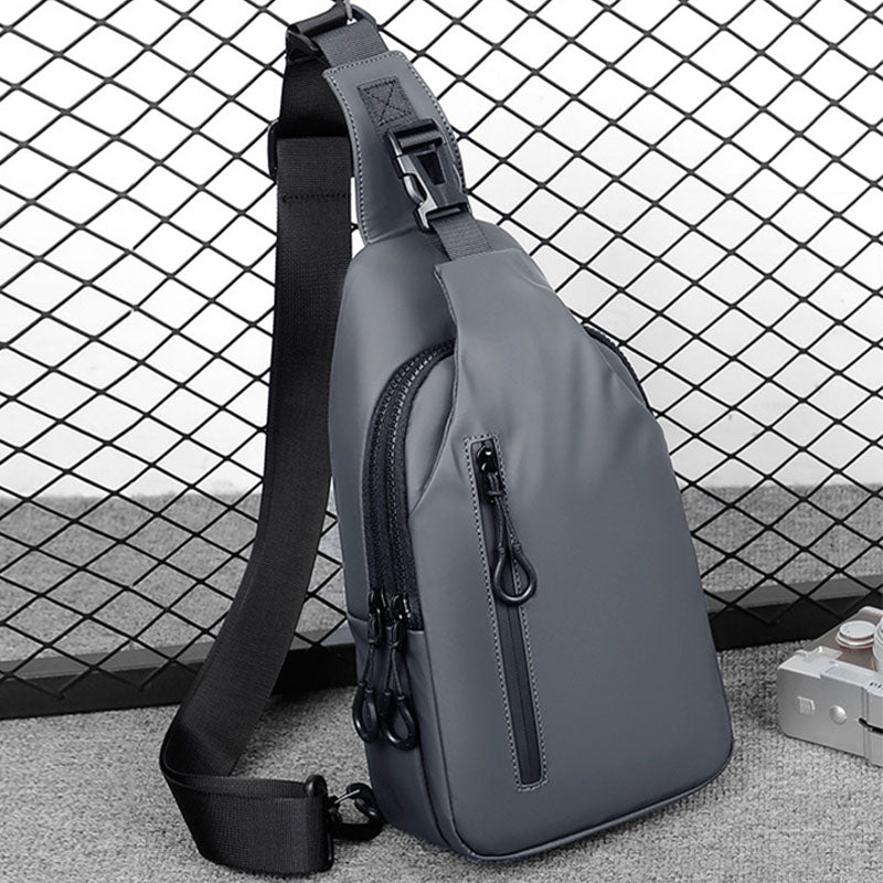 Mehrzweck-Slingbag, wasserdicht, Brusttasche für Herren mit USB-Ladegerät 