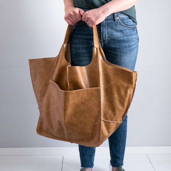 Übergroße Einkaufstasche im Vintage-Stil