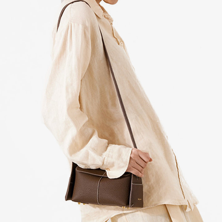 Minimalistische, einfarbige Umhängetasche für Damen, elegante Pendler-Geldbörse