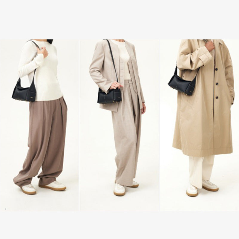 Minimalistische, einfarbige Umhängetasche für Damen, elegante Pendler-Geldbörse
