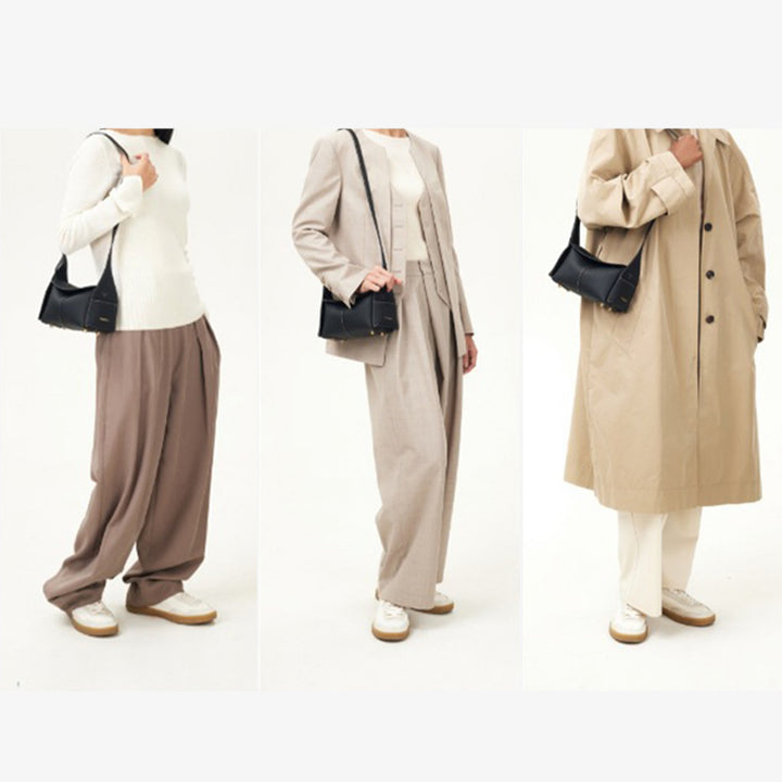 Minimalistische, einfarbige Umhängetasche für Damen, elegante Pendler-Geldbörse