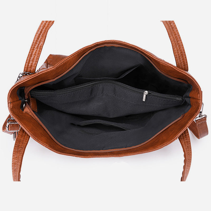 Retro gewebte Muster Tote Quaste Umhängetasche für Frauen Pendler