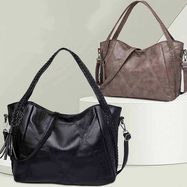 Retro gewebte Muster Tote Quaste Umhängetasche für Frauen Pendler