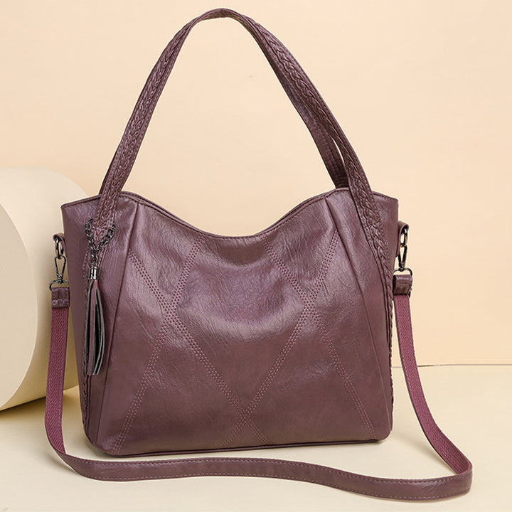 Retro gewebte Muster Tote Quaste Umhängetasche für Frauen Pendler