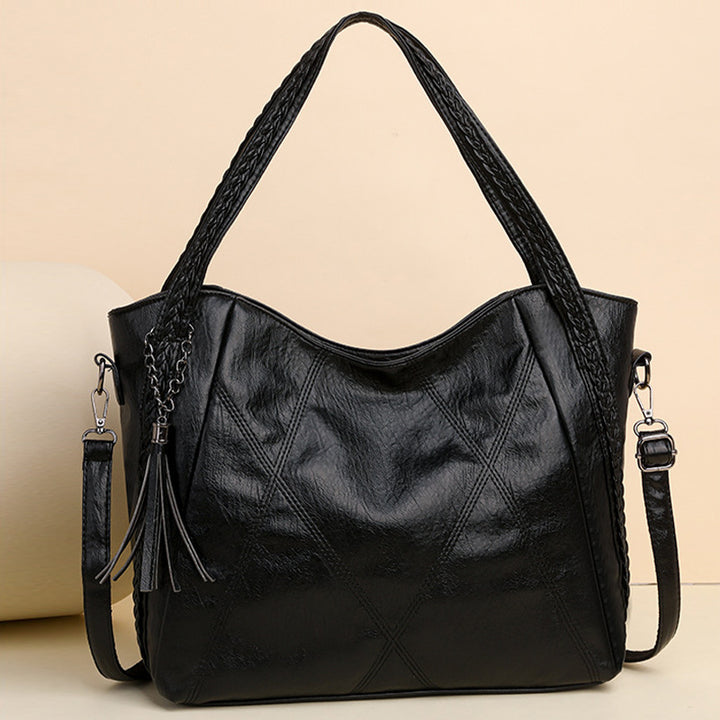 Retro gewebte Muster Tote Quaste Umhängetasche für Frauen Pendler