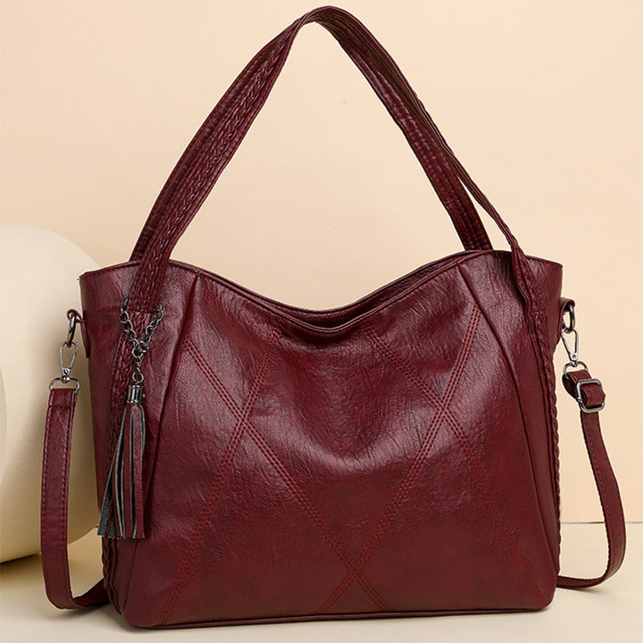 Retro gewebte Muster Tote Quaste Umhängetasche für Frauen Pendler