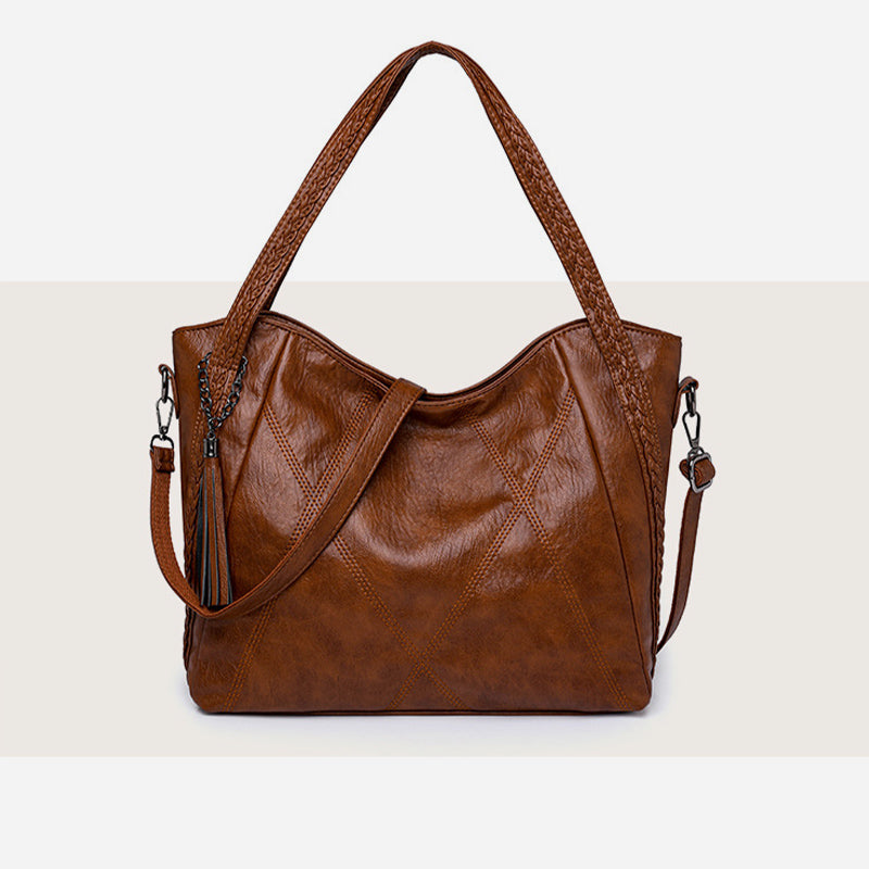 Retro gewebte Muster Tote Quaste Umhängetasche für Frauen Pendler