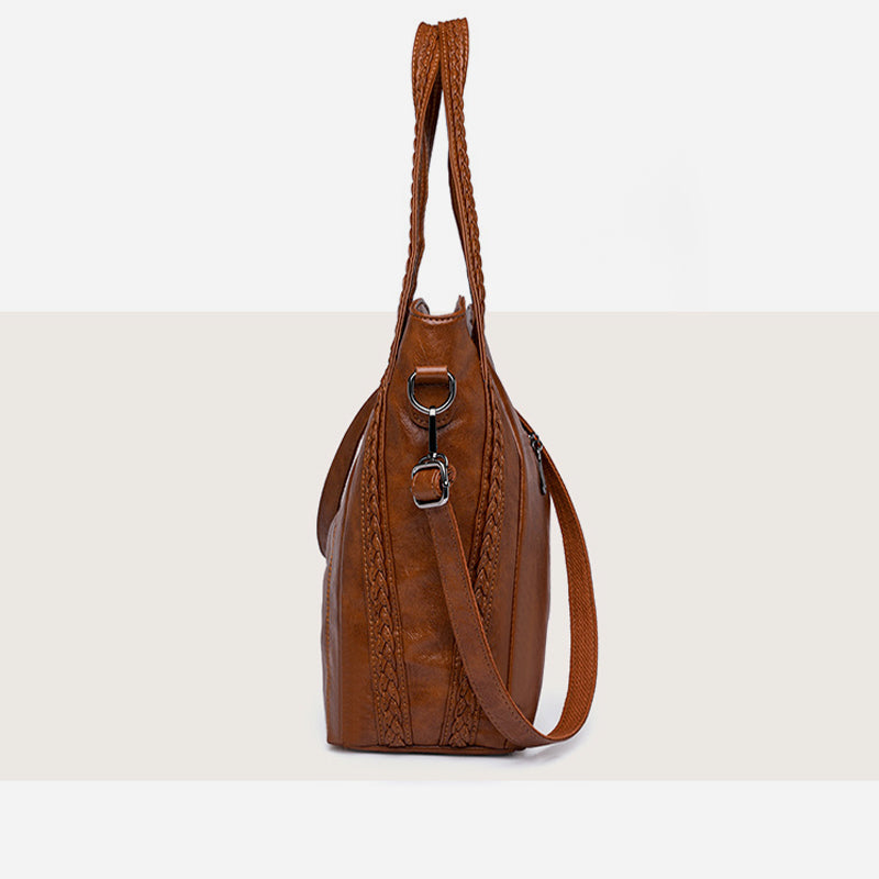Retro gewebte Muster Tote Quaste Umhängetasche für Frauen Pendler