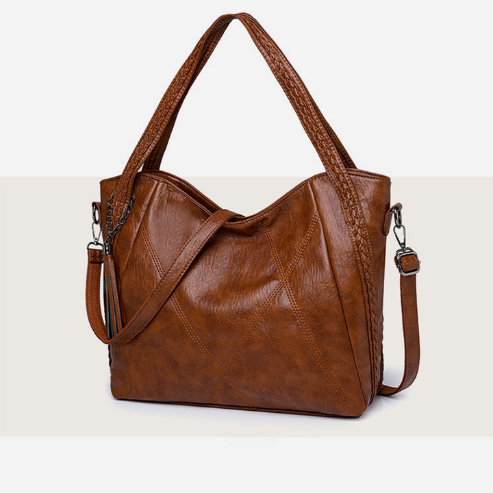 Retro gewebte Muster Tote Quaste Umhängetasche für Frauen Pendler