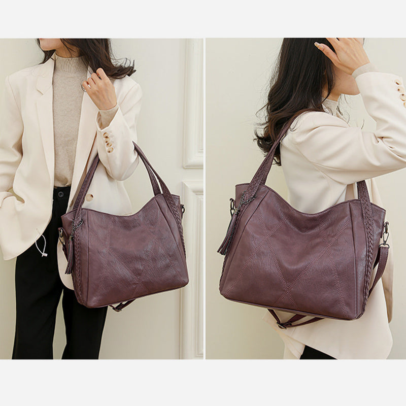 Retro gewebte Muster Tote Quaste Umhängetasche für Frauen Pendler